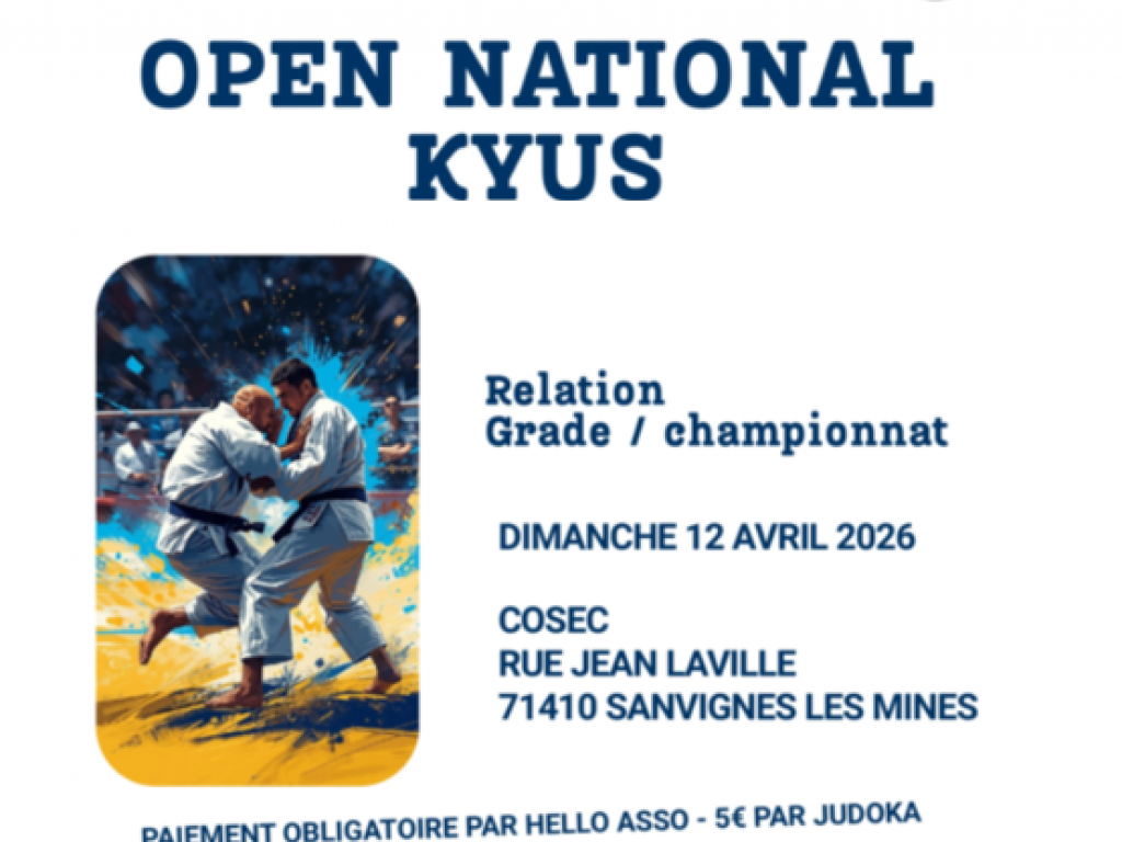 Image de l'actu 'OPEN NATIONAL KYUS – 12 avril 2026'