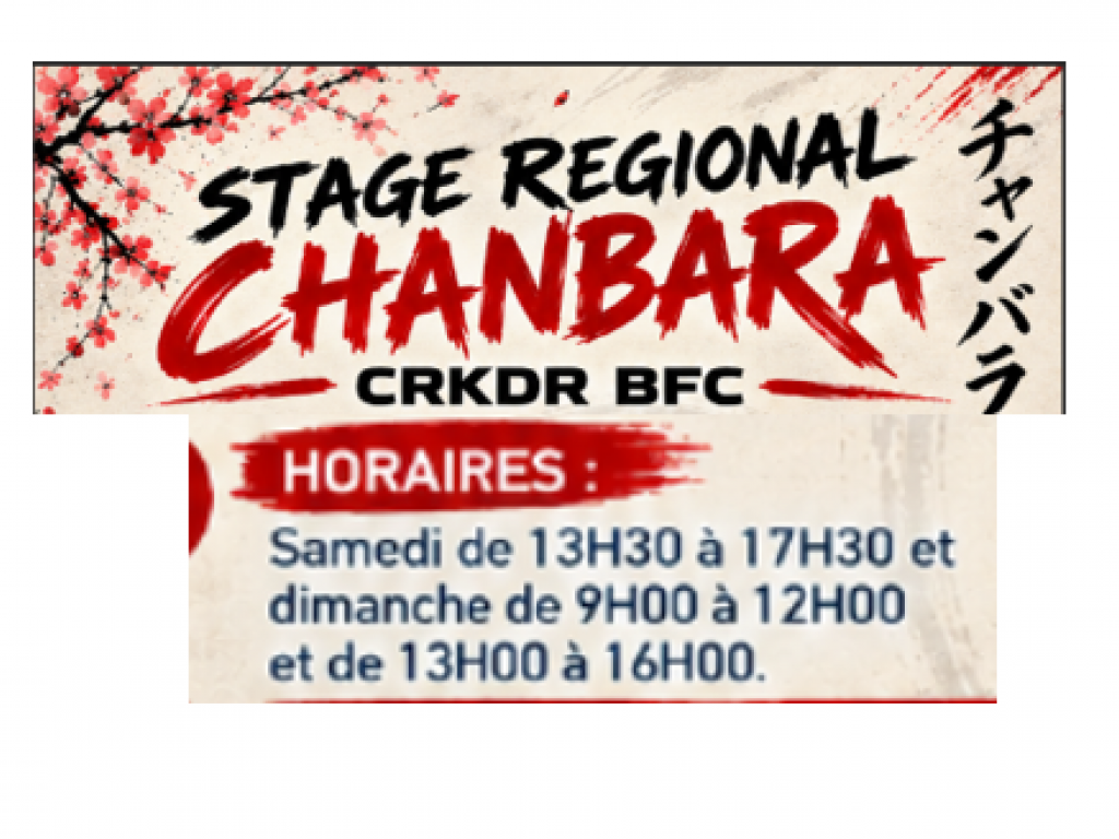Image de l'actu 'Stage Régional Chanbara – 7 et 8 novembre 2026'