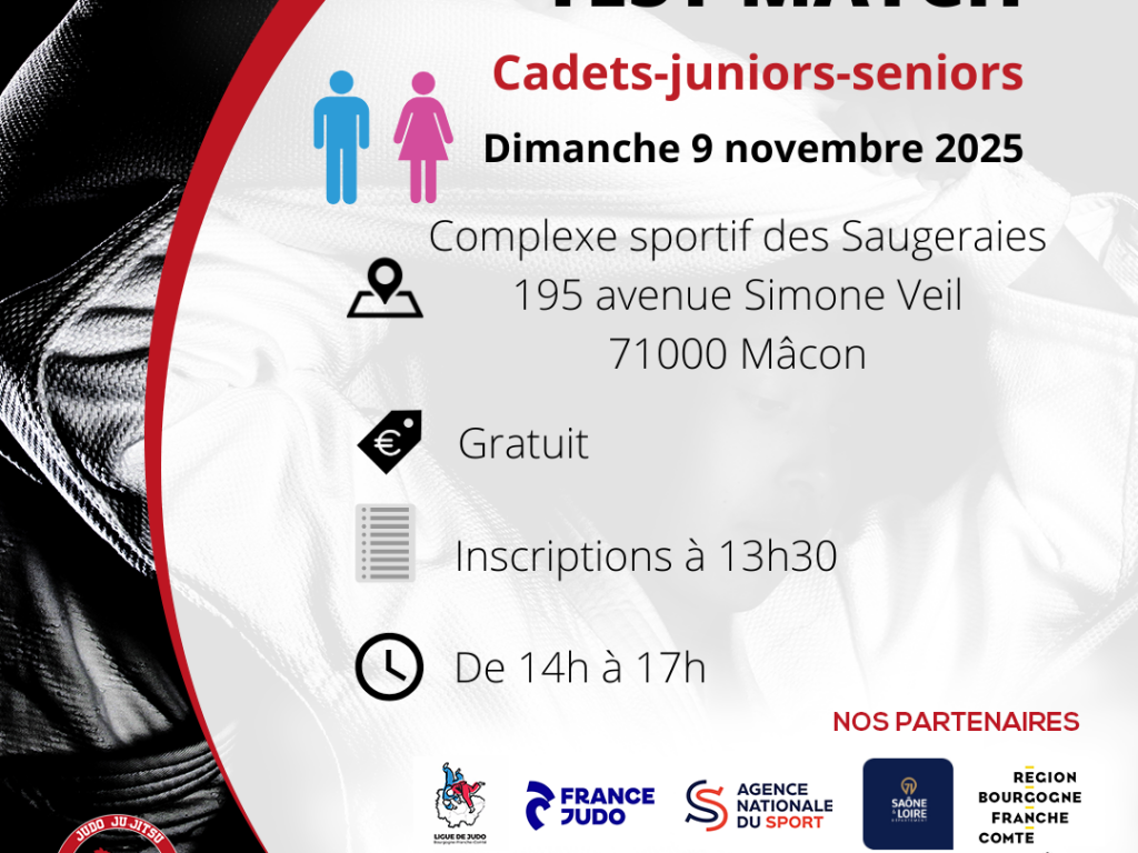 Image de l'actu 'Tests Matchs n° 1 - Mâcon dimanche 9 Novembre 2025'